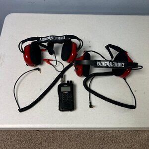 Uniden NASCAR scanner with two (2) headsets and splitter cable
